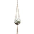 Flower Pot Net Bag Garden Decoration Green Plant Hanging Basket Manually Knitted Rope 4 Kinds Home Decor Green Plant Hanging Basket Pot and Plant Excluded