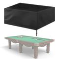walmeck 9ft Waterproof Billiard Table Cover Folding Pool Table Cover Dustproof Cover Resistant Durable Oxford Furniture Protection Case for Indoor Outdoor