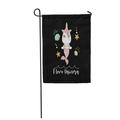 KDAGR Cute Little Unicorn Mermaid Decorated with Shell and Starfish on Sea and Text I Garden Flag Decorative Flag House Banner 28x40 inch