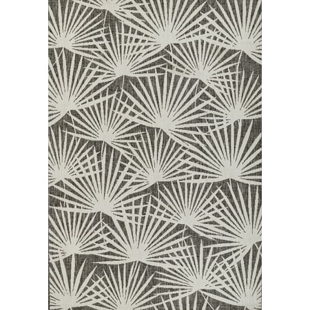 Novogratz by Villa Sorrento Indoor Outdoor Rug Charcoal 5 3 X 7 6 5 x 8 Indoor Outdoor Accent Rectangle