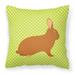 Rex Rabbit Green Fabric Decorative Pillow