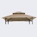 Unique Choice 8 x 5 Ft Double Tiered Grill Gazebo Canopy Replacement Canopy Only.BBQ Tent Roof Top Cover Color Beige