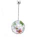 Hanging Mesh Solar Powered Orb with Colorful Butterflies