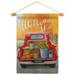 Welcome Harvest Truck Garden Flag Set Autumn 13 X18.5 Double-Sided Yard Banner