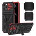 Dteck iPhone 12 Pro Max Case with Detachable Wrist Band Strap 360 Rotating Sports Running Armband Kickstand Rugged Case for iPhone 12 Pro Max Red