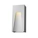 12W 1 Led Outdoor Wall Mount In Modern Style 6 Inches Wide By 13.25 Inches High-Silver Finish-Frosted Ribbed Glass Color Z-Lite 561M-Sl-Sl-Frb-Led