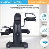 Under Desk Stepper Under Desk Bike Pedal Exerciser Fitness Pedal Stepper Cycling Exerciser Mini Pedal Exercise Bike Under Desk Elliptical Bicycle Trainer Digital Pedal Exerciser for Indoor Gym