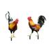 2 Pcs Acrylic Rooster Lawn Stakes Outdoor Garden Chicken Statues Farm Yard Courtyard Lawn Decoration Country Gifts