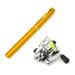 Eccomum Pocket Collapsible Fishing Rod Reel Combo Mini Pen Fishing Pole Kit Telescopic Fishing Rod Reel Combo Kit