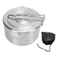 Octpeak Stainless Steel Camping Pot 1.5L Camping Bento Pot 1.5L Camping Pot 304 Stainless Steel Folding Handle Stable Camping Cook Pot With Lid For Outdoor Mountaineering Hiking