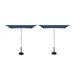 Home Square 2 Piece Polyester Patio Umbrella Set in Ocean Blue