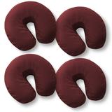 Saloniture 4-Pack Premium Microfiber Face Cradle Covers - Ultra Soft Fitted Massage Table Cradle Cover - Burgundy