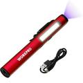 6.5 USB Rechargeable Mini LED Flashlight Clip Light Penlight Pocket Pen Light