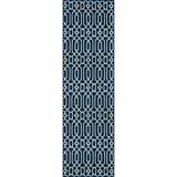 Havenside Home Blue Indoor/ Outdoor Area Rug Navy 2 3 x 7 6 Runner 8 Runner Runner Indoor Ivory