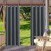 SHANNA Indoor/Outdoor Curtains - Grommet Top Waterproof Windproof Privacy Blackout Drapes for Garden Porch Gazebo Patio Dark Gray 52*84 in 1 Panel