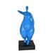 Modern art Voluptuous Blue Lady Hand Forward Resin Statue Size: 8 x 6 x 14 H