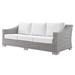 Lounge Sofa Sunbrella Rattan Wicker Light Grey Gray White Modern Contemporary Urban Design Outdoor Patio Balcony Cafe Bistro Garden Furniture Hotel Hospitality