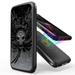 INFUZE Qi Wireless Portable Charger for Moto G100 External Battery (10000 mAh 18W Power Delivery USB-C/USB-A Ports) with Touchless Tool - Skull Wings