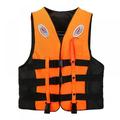 Life Vest for Children Adult-Professional Reflective Adjustable Waistcoat Jacket with Whistle Belt for Swimming