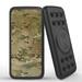 INFUZE Qi Wireless Portable Charger for Samsung Galaxy A32 5G External Battery (12000 mAh 18W Power Delivery USB-C/USB-A 3.0 Ports Suction Cups) with Touch Tool - Army Green Brown Camo