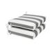 Island Retreat All-Weather Outdoor Slate Grey Stripe Seat Cushion Set of 2