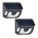 Westinghouse 10-600 Lumen Solar Motion Sensor Lights Wireless Outdoor Solar Security Lights for Garden Patio Fence & Deck (2 Pack Black Finish)