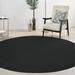 Nourison Essentials Indoor/Outdoor Black 8 x round Area Rug (8 Round)