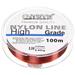 Uxcell 109Yard 13Lb Fluorocarbon Coated Monofilament Nylon Fishing Line Wine Red