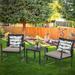 Outdoor Wicker outdoor furniture Sets New conversation Collection Rattan Chair Discussion Sets with Table 3 of the Yard and Bistro Coffee
