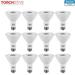 TORCHSTAR 12-Pack PAR30 LED Bulb Long Neck Dimmable Spotlight Bulbs CRI90+ 8W (75W Eqv.) UL & Energy Star Listed E26 Base 800LM 5000K Daylight for Recessed Trim Lighting Track Light