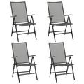 vidaXL Folding Mesh Chairs 4 pcs Steel Anthracite