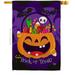 Ornament Collection 28 x 40 in. Happy Pumpkin House Flag with Fall Halloween Double-Sided Decorative Vertical Flags Decoration Banner Garden Yard Gift