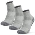 Andoer Men 3 Pairs Cushioned Hiking Socks Outdoor Sports Casual Cotton Crew Socks for Hiking Trekking Walking