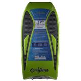 Heat Sealed Slick Bottom Body Surfing Body Board with Deluxe Coil Leash and Hand Grips