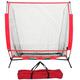 ZenSports 5 x5 Baseball Net Backstop Softball Practice Net W/ Metal Frame & Carry Case - Portable Batting Hitting Pitching Net Indooor/Outdoor Use