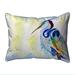 Betsy Drake SN1006 11 x 14 in. Watercolor Heron Small Indoor & Outdoor Pillow