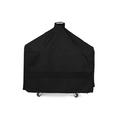 Covermates Kamado Cart Grill Cover â€“ Weather Resistant Polyester Adjustable Drawcord Mesh Vent Grill and Heating-Black