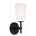 Crystorama Colton 1 Light Black Wall Mount - 5.50 W x 13.25 H