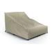 Covermates Outdoor Double Chaise Lounge Cover - Water Resistant Polyester Drawcord Hem Mesh Vents Seating and Chair Covers-Khaki