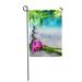 LADDKE Purple Sand Orchid and Massage Stones in Zen Garden Green Garden Flag Decorative Flag House Banner 12x18 inch