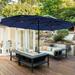Sophia & William 13FT Outdoor Patio Umbrella Extra Large Double Sided Garden Umbrella with Crank Handle Navy Blue