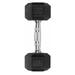 Basstop Hex Dumbbell Free Weight PVC Coated Cast Iron Hex Black Dumbbell for Home Gym Exercises Fitness