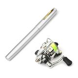 Pocket Collapsible Fishing Rod Reel Combo Mini Pen Fishing Pole Kit Telescopic Fishing Rod Reel Combo Kit