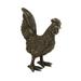 HomeRoots Rustic Gray Cast Iron Rooster Sculpture - 9 x 4.5 x 8.25