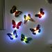 3D LED Flash Glow Butterfly Night Lights Wall Stickers Optical Fiber Butterfly for Kids Room Bedroom Wall Decor