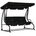 Outsunny 3 Seat Outdoor Free Standing Covered Swing Bench with Cushioned Fabric