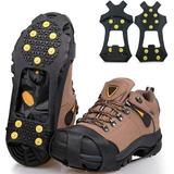 Ice Grips Snow Cleats for Shoes and Boots 11 Studs Ice and Snow Traction Cleats Anti Slip Walk Traction Crampons Stretch Footwear for Walking Hiking Men Women Size:M L XL (1 Pair)