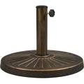 Topeakmart 22lbs 17.5 Umbrella Base Stand Market Patio Standing Outdoor Living Heavy Duty (Round)