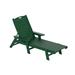 Costaelm Paradise Adirondack Outdoor Chaise Lounge with Arm Dark Green