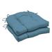 Arden Selections Outdoor Wicker Chair Cushion 2 pack 18 x 20 French Blue Texture